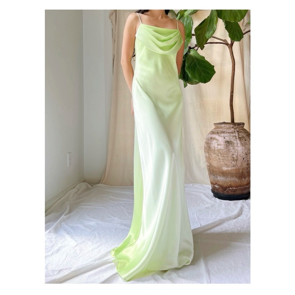 Vintage bias cut ombré satin dress, c. 1950s
